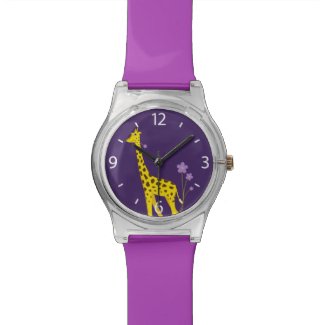 Purple Funny Giraffe Roller Skating Kids
