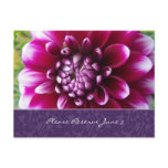 Purple Fuschia Dahlia Save the Date Postcard