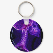 Purple/Fushia C-spine X-ray keychain