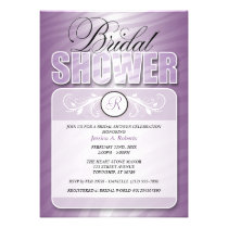 Purple Fusion Zebra Print Bridal Shower Invitation invitations