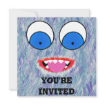 Purple Fuzz Monster Invitations