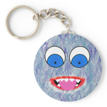 Purple Fuzz Monster Keychain