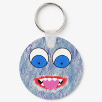 Purple Fuzz Monster Keychain by wingedturtle Purple Fuzz Monster Keychain