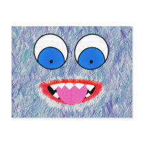 Purple Fuzz Monster Postcard