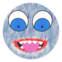Purple Fuzz Monster Stickers by wingedturtle Purple Fuzz Monster Stickers