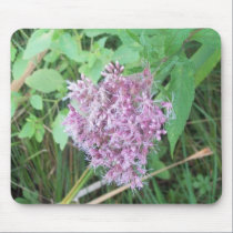 Purple fuzzy wild flowers mousepads