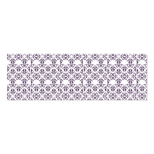 Purple Garden Bridal Tea Party Gift Bag Tags Business Cards (back side)