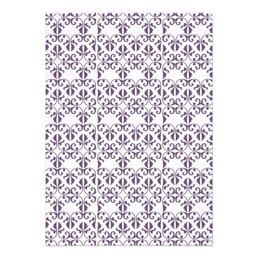 Purple Garden Bridal Tea Party Invitations Cards