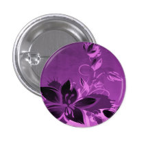 Purple Garden Flowers Button