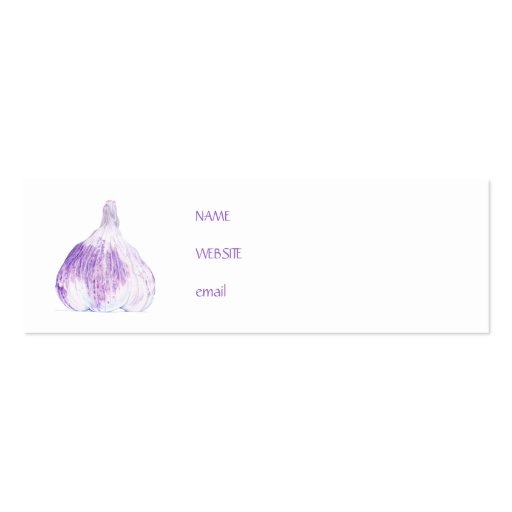 Purple Garlic Profile Card Business Card (front side)