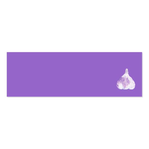Purple Garlic Profile Card Business Card (back side)