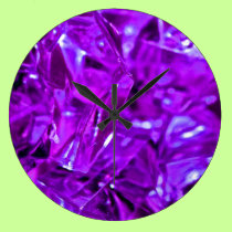Purple gemstone crystal amethyst wall clocks