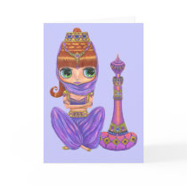 Purple Genie Doll Card