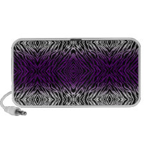 Purple Geo Zebra Doodle speaker