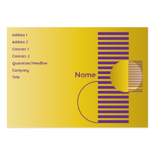 Purple Geometric - Chubby Business Cards