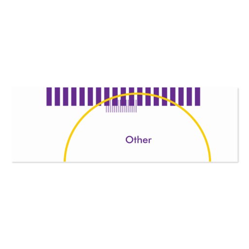 Purple Geometric  - Skinny Business Card Templates (back side)