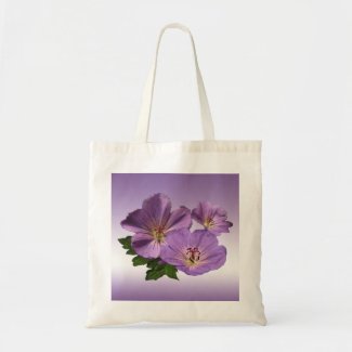 Purple Geranium Flowers Bags