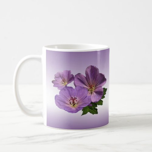 Purple Geranium Flowers Mug