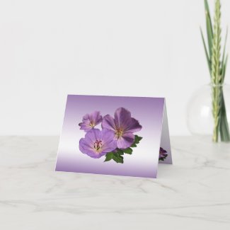 Purple Geranium Flowers Thank You