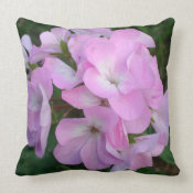 Purple Geraniums throwpillow