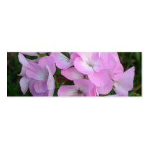 Purple Geraniums Bookmark Business Card Templates