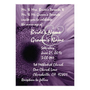 PURPLE Gerber Daisy Wedding Invitation