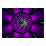 Purple Gerbera Daisy Fractal Art Card cards
