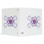 purple germy germ and crossbones design vinyl binders