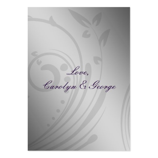 purple Gift registry  Cards Business Card Template (back side)