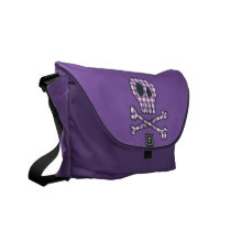 Purple Gingham Pirate Bag rickshaw messenger bags