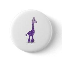 Purple giraffe pinback buttons