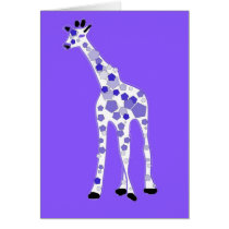 PURPLE Giraffe Greeting Card