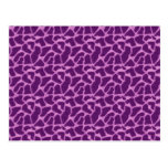Purple Giraffe Fur Pattern Postcards