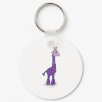 Purple giraffe keychains