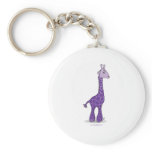 Purple giraffe key chain
