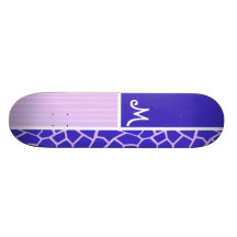 Purple Giraffe Pattern Custom Skateboard