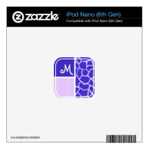 Purple Giraffe Pattern Skins For iPod Nano