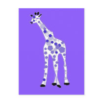 PURPLE Giraffe Postcards