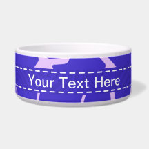 Purple Giraffe Print Dog Water Bowls