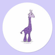 Purple giraffe stickers