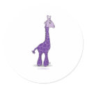 Purple giraffe stickers by cardvibes Purple giraffe stickers