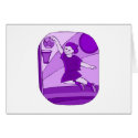 purple girl basketball logo