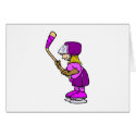Purple girl hockey player
