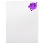 Purple girl slam dunk logo personalized letterhead