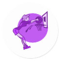 Purple girl slam dunk logo