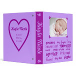 Purple Girls Baby Book Binders