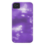Purple , Glitter and  White Butterflies iPhone 4 Cover