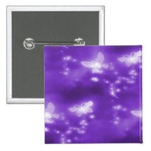 Purple , Glitter and  White Butterflies Pins