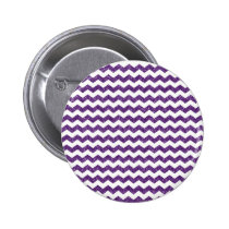 Purple glitter chevrons pinback button
