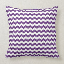 Purple glitter chevrons throw pillows